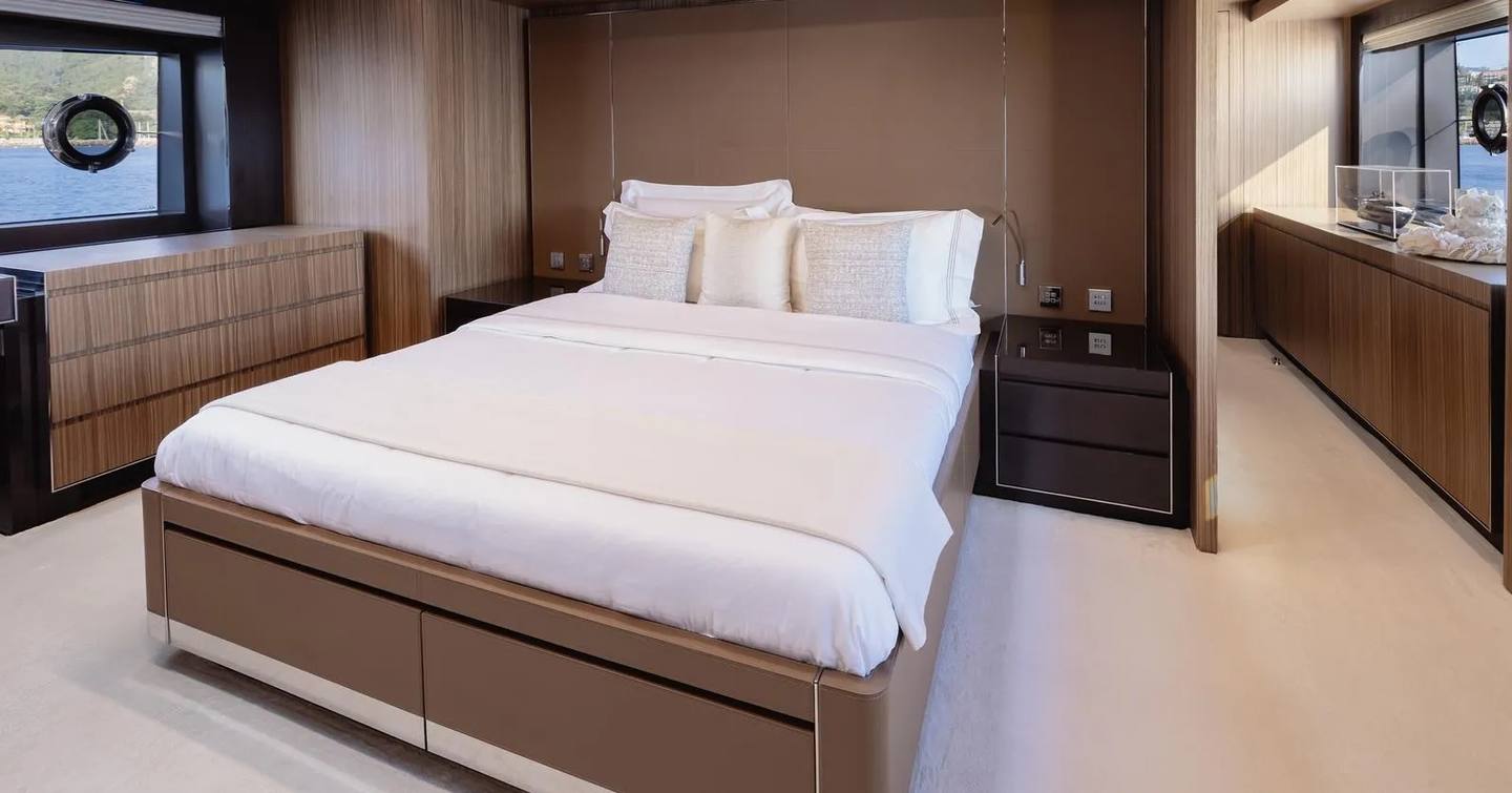  Riva motor yacht M master cabin with window  
