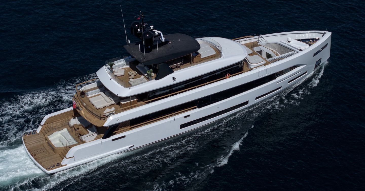 Sirena 42M superyacht under way