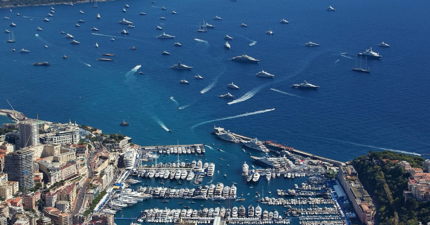 Superyachts in port and at anchor during Monaco Yacht Show