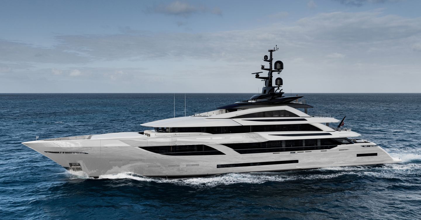 ISA Yachts Classic 65 motor yacht underway side view 