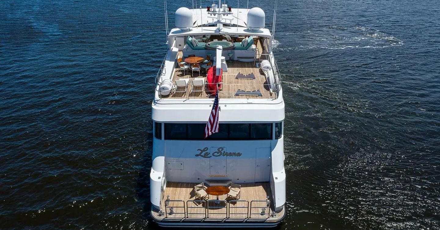 Superyacht La Sirena aerial view 