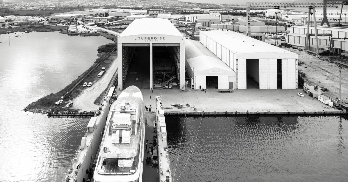 Turquoise Yachts' shipyard in Pendik, Istanbul, Turkey