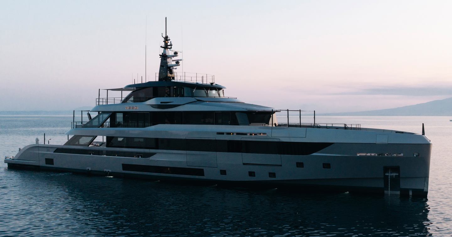Rossinavi Superyacht Heed at anchor 