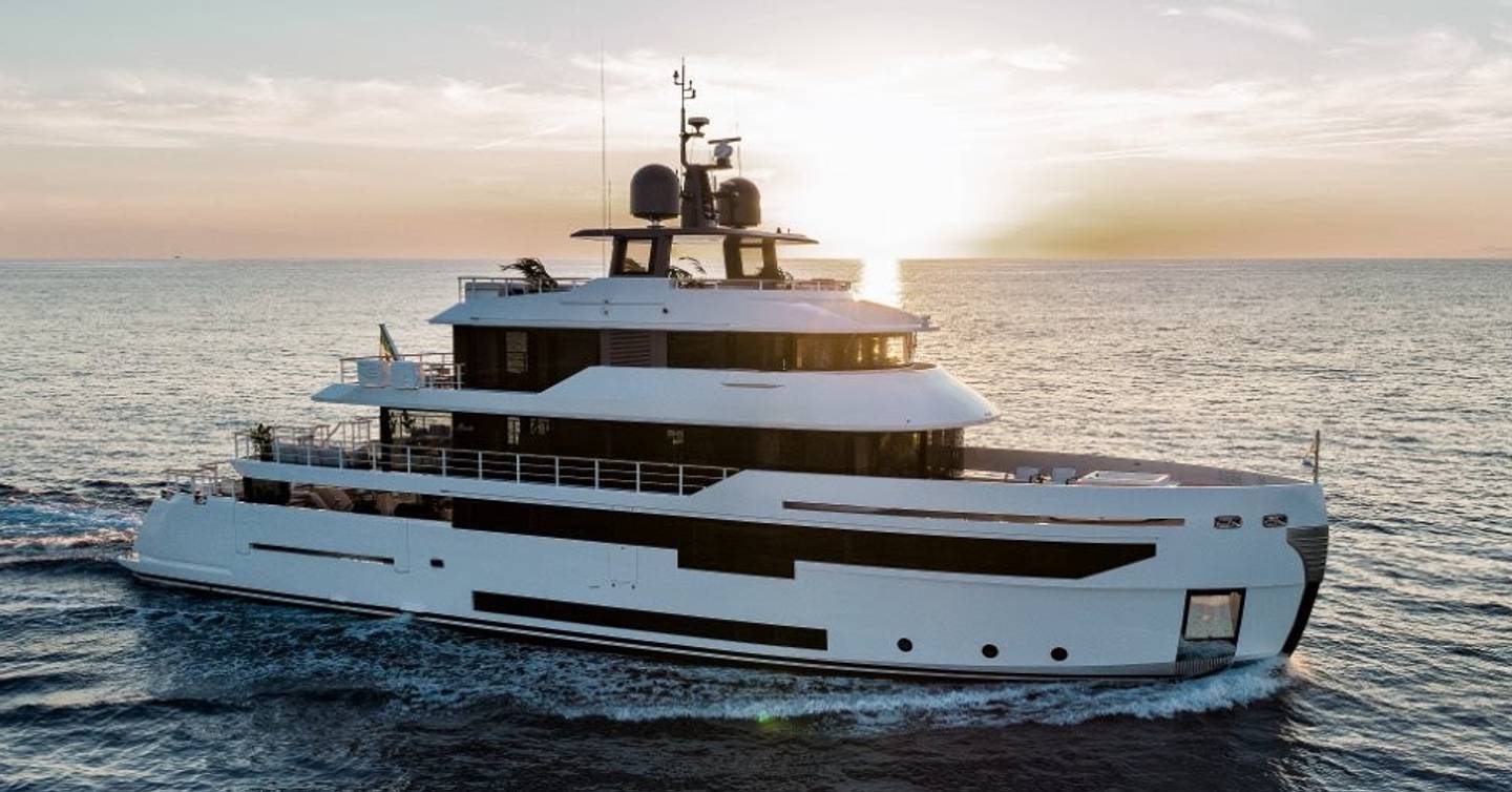  Benetti superyacht Jules underway side view 