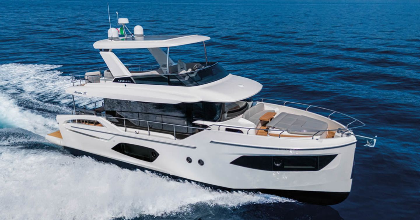 Absolute Navetta 53 running shot at sea