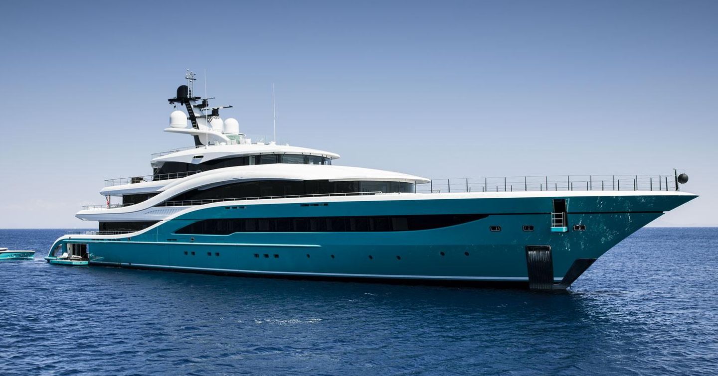 Superyacht GO on calm water