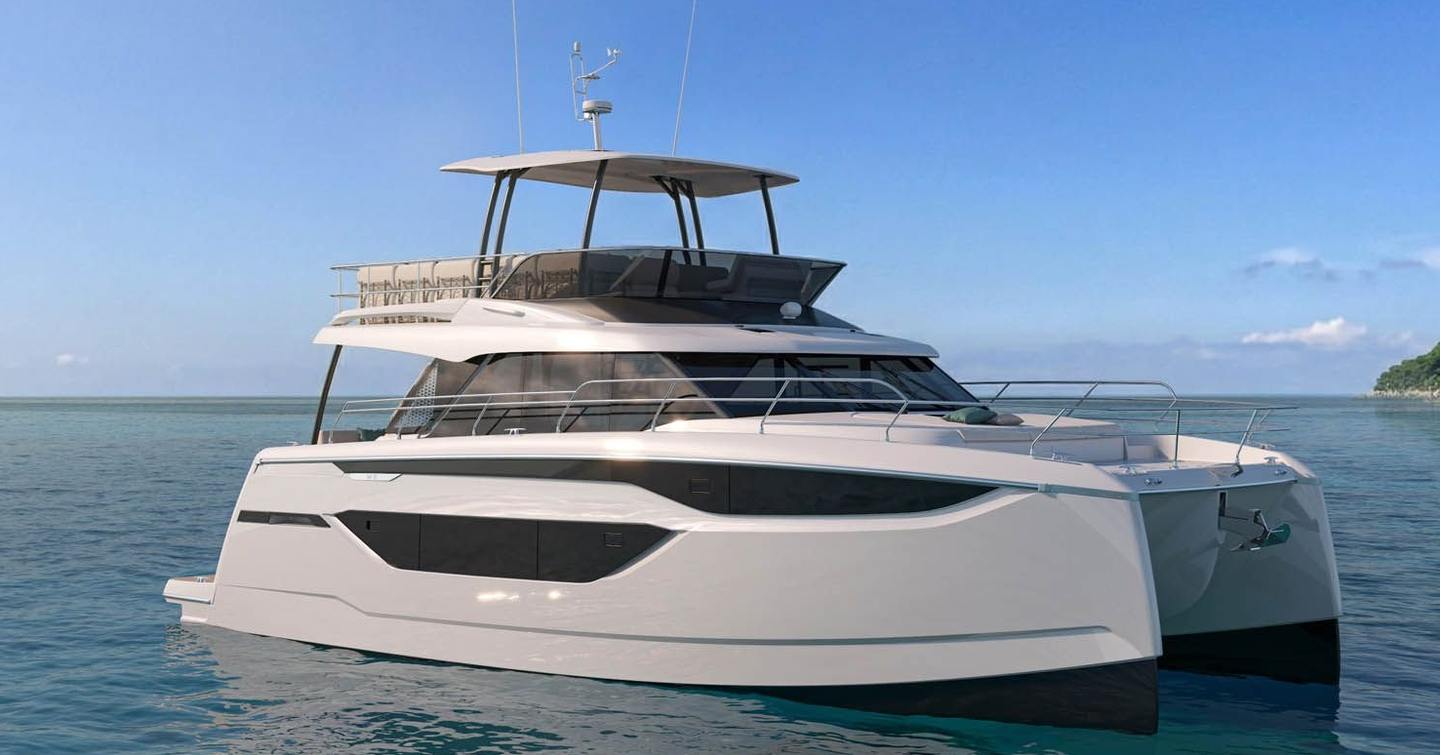 Rendering of Prestige M6 catamaran 