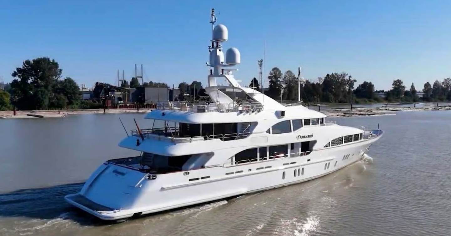 Benetti motor yacht Domani underway stern view 