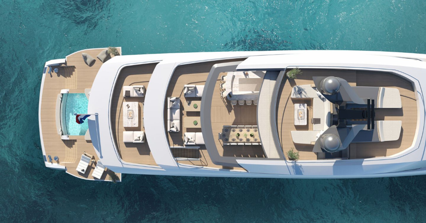 A top down view of Heesen Yachts' Project Monte Carlo