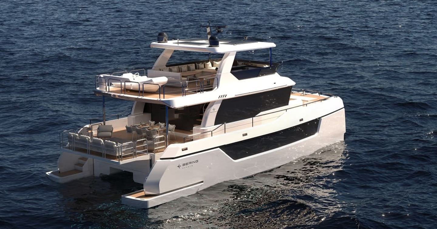 Rendering of Bering BC60 Explorer Catamaran 