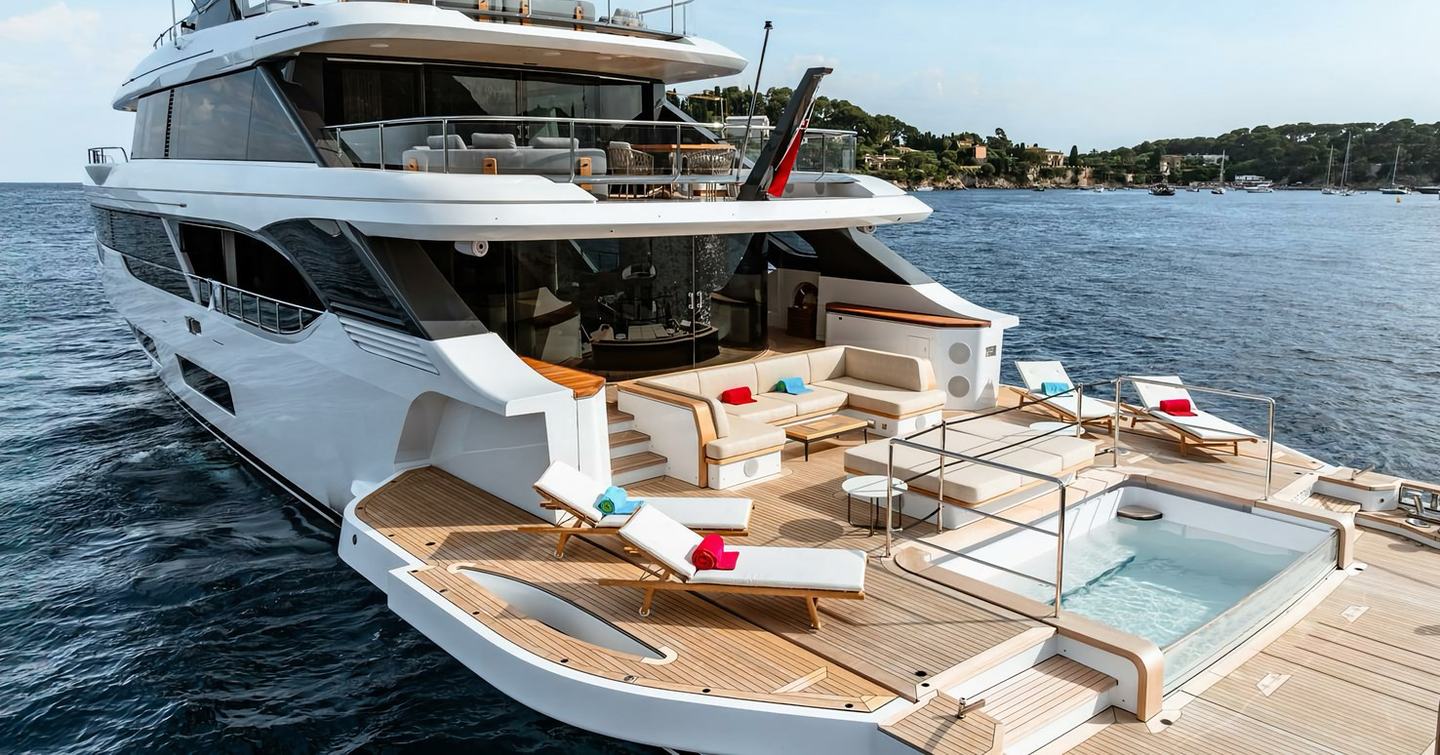 Superyacht Contigo's oasis deck