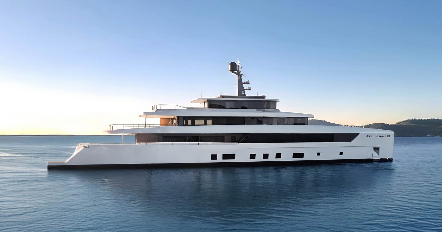 Superyacht Fantasy at anchor