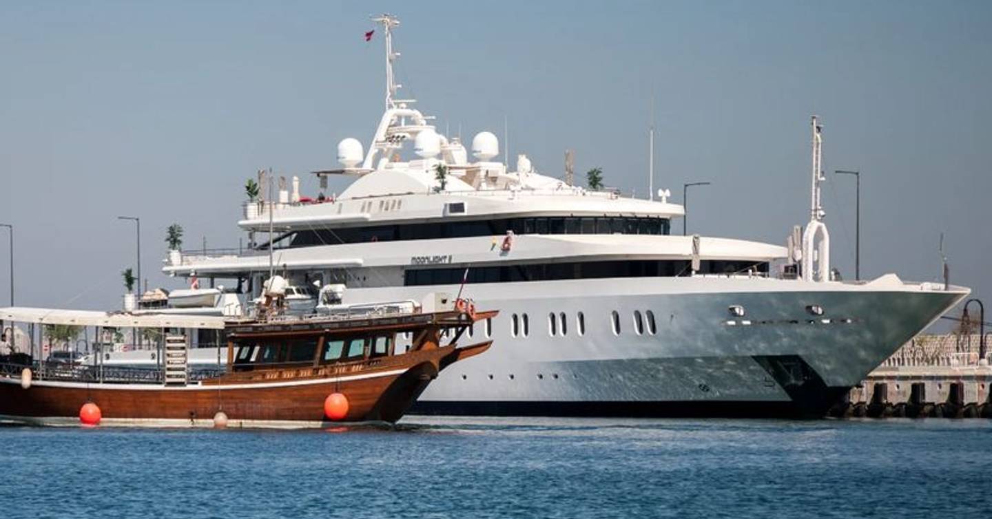 Superyacht MOONLIGHT II berthed in Old Doha Port