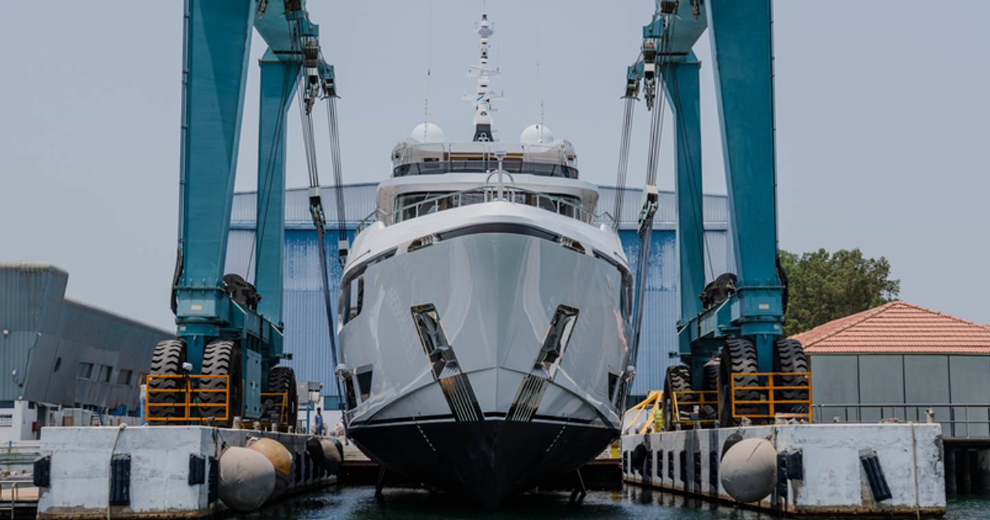 Majesty 120 Superyacht Yoto at launch