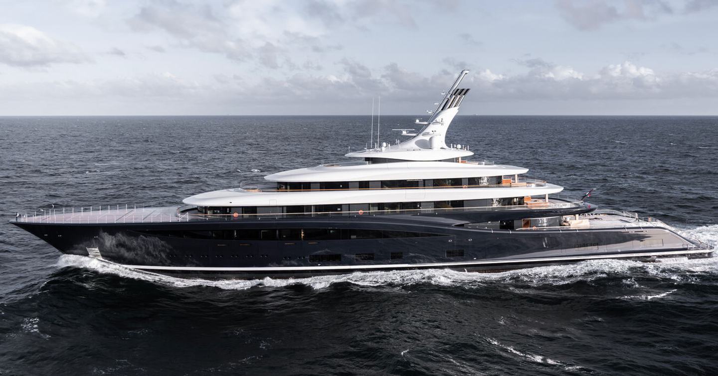 Superyacht Breakthrough under way