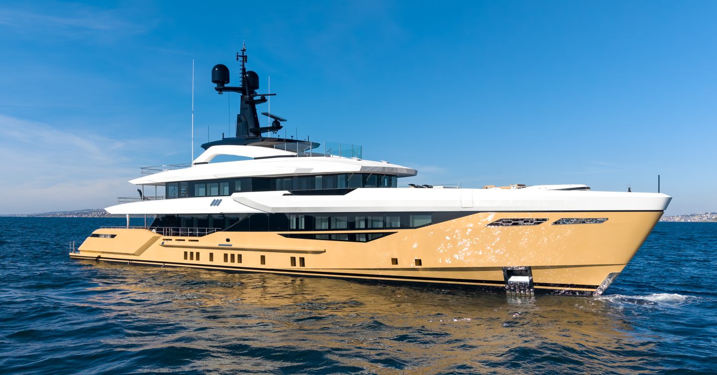 Bilgin 170 Superyacht Tamasha at anchor on calm waters 