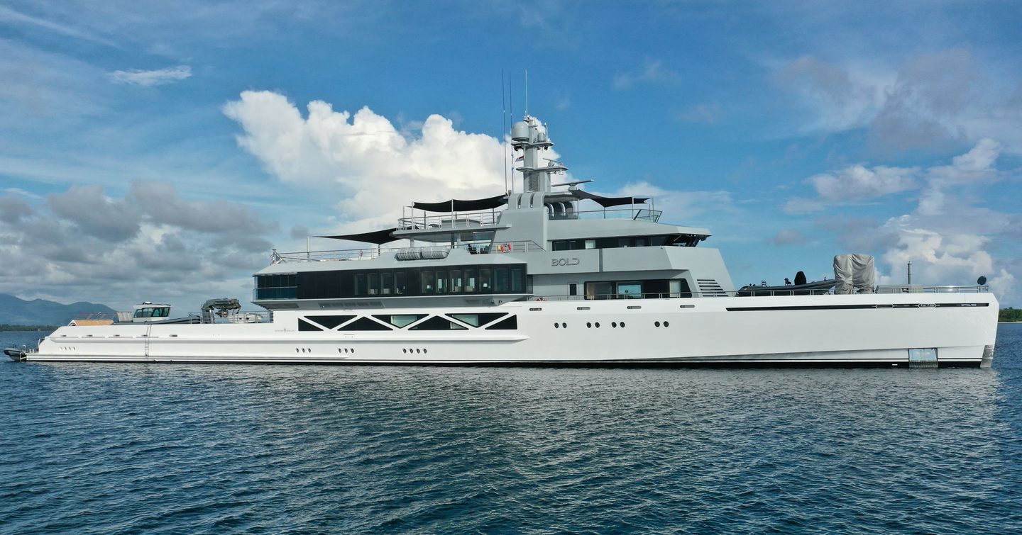 Explorer yacht BOLD surrounded by sea