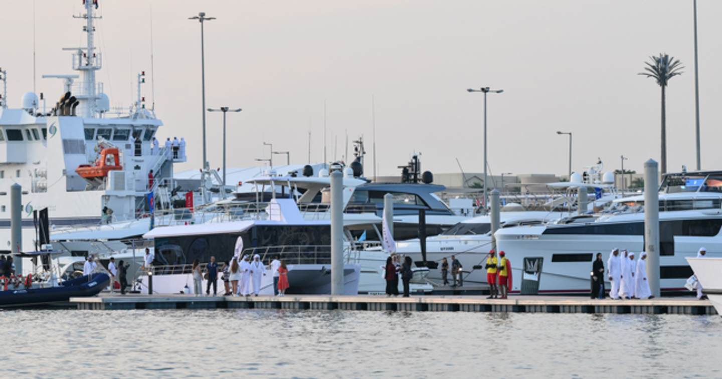 Motor yachts berthed in Abu Dhabi