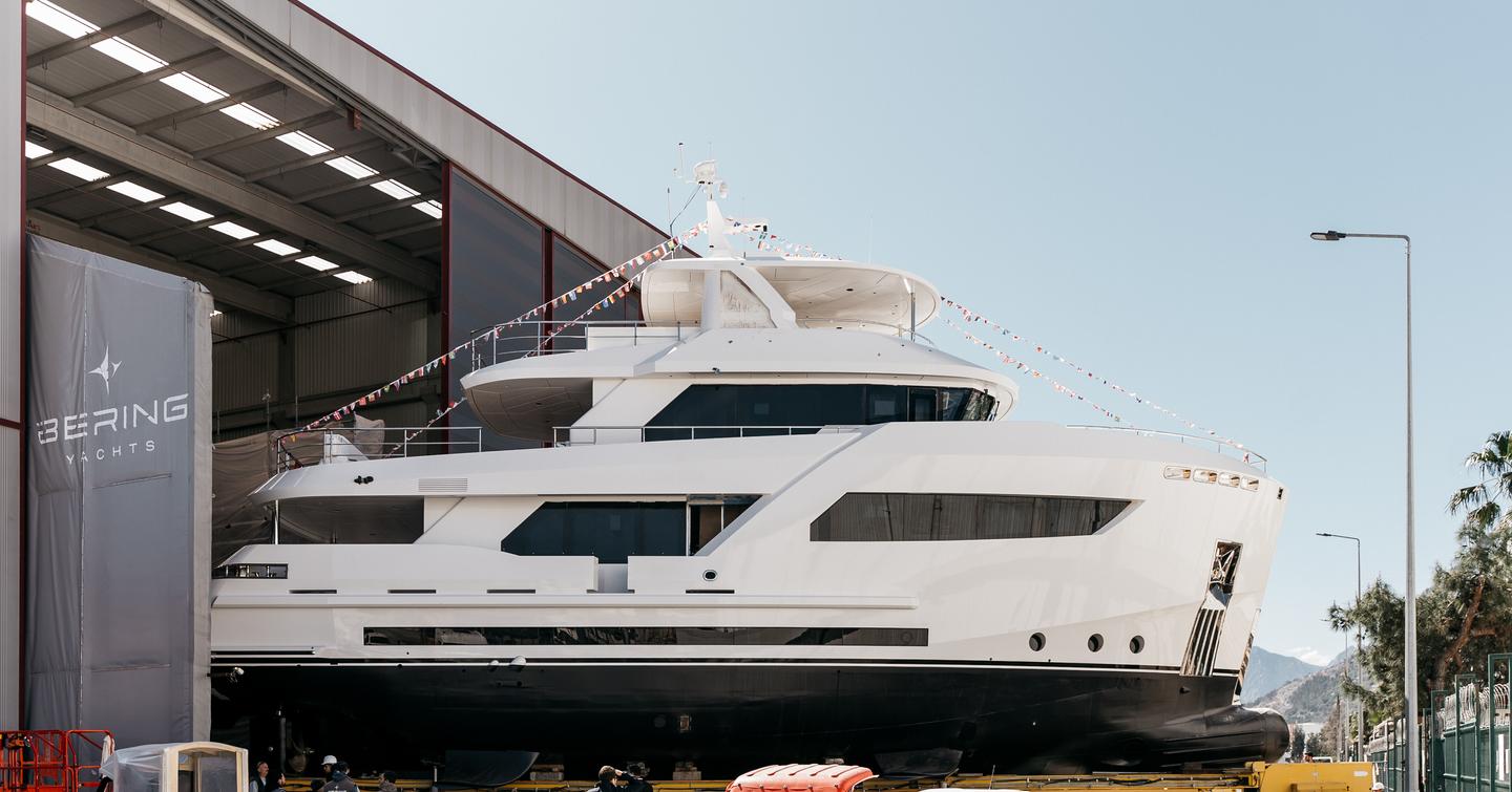 Second Bering 88 expedition yacht Sayna at launch