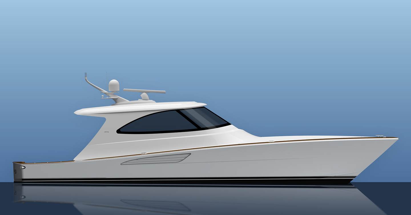 Sketch of Viking 64 SC Sportfisher yacht