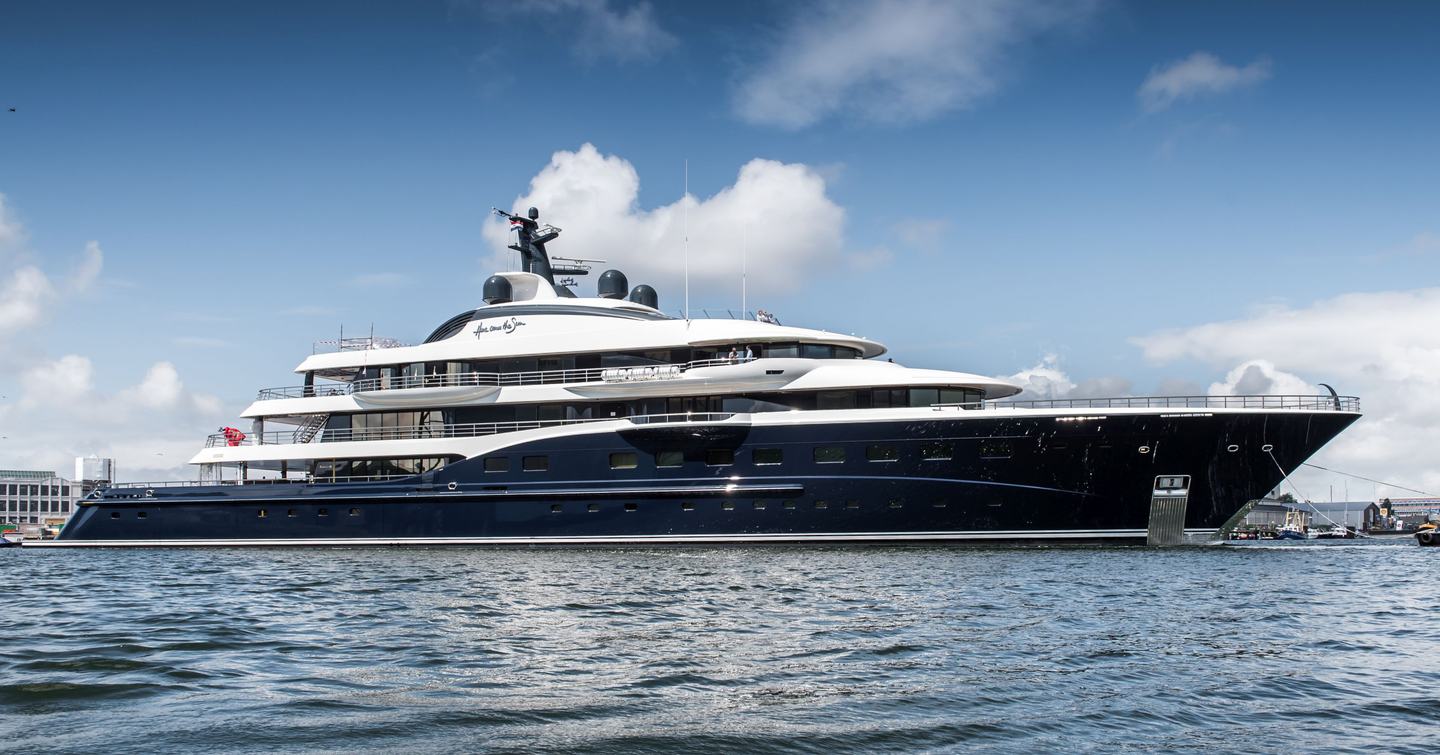 Superyacht Here Comes The Sun docked