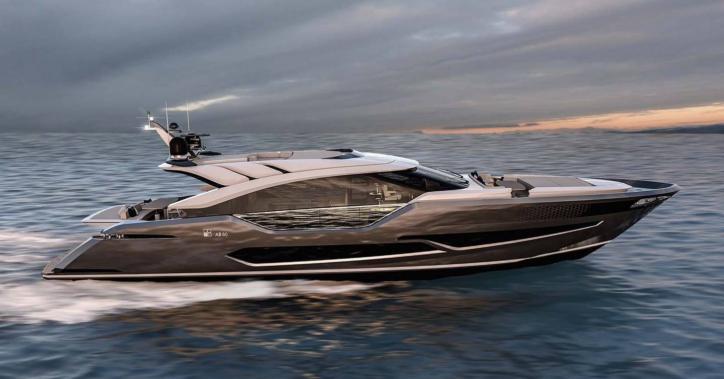 Fourth hull in AB Yachts AB 80 motor yacht series under way