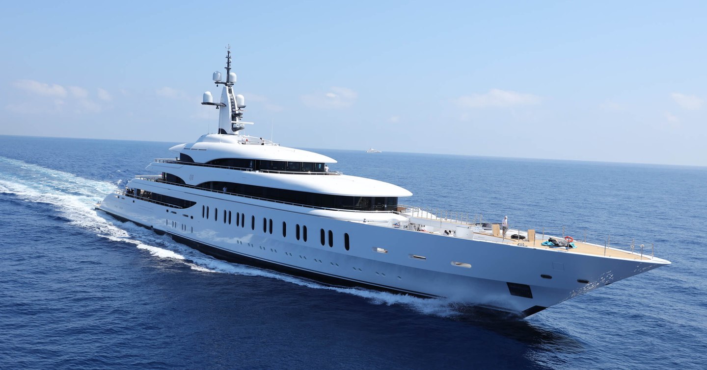 Benetti superyacht IJE on water