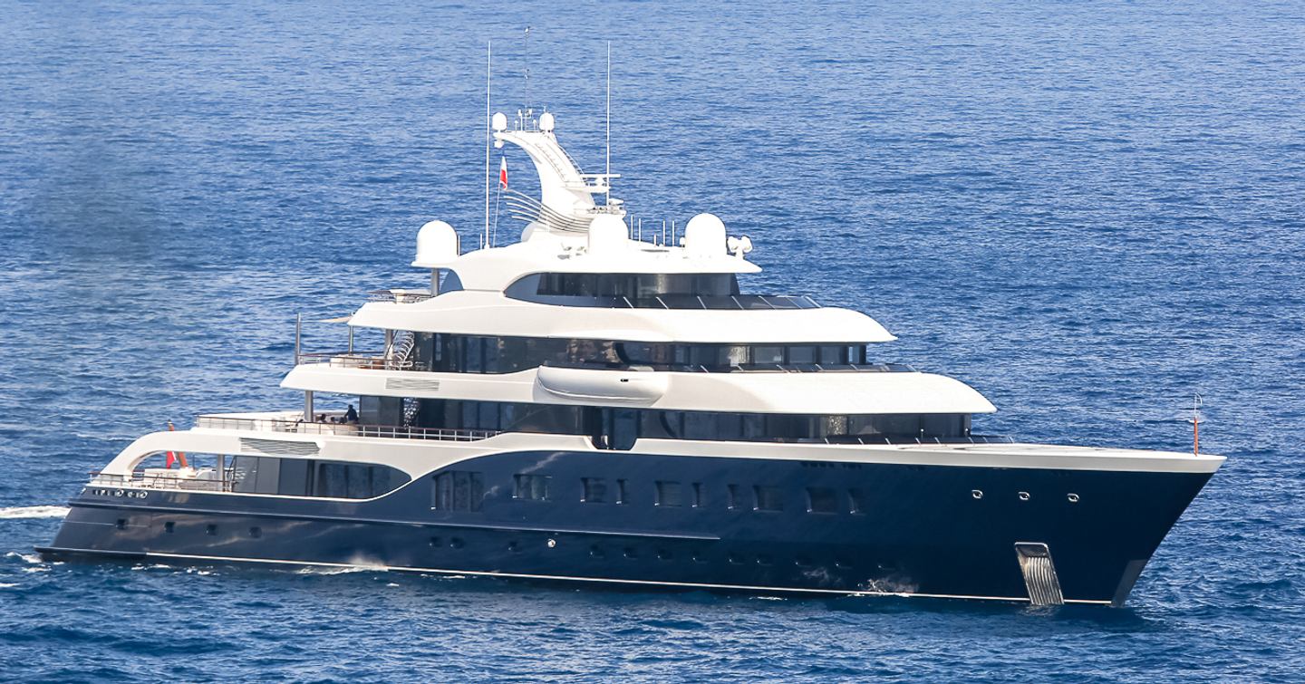 Feadship motor yacht Symphony underway side view 