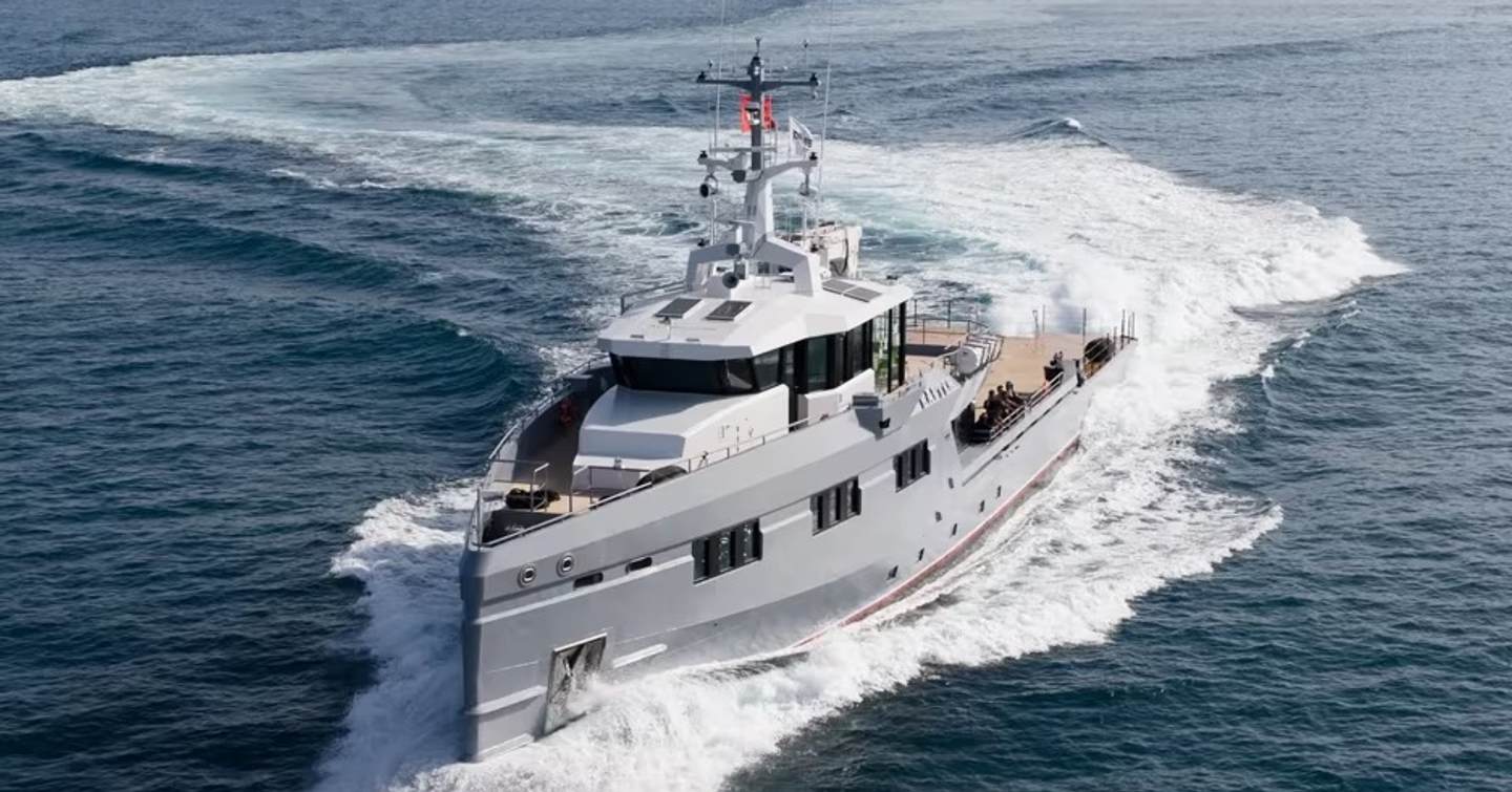 Damen YS 53 Support Yacht Rafter under way on sea trials