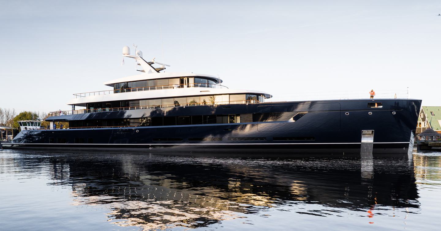 Superyacht ONE at anchor