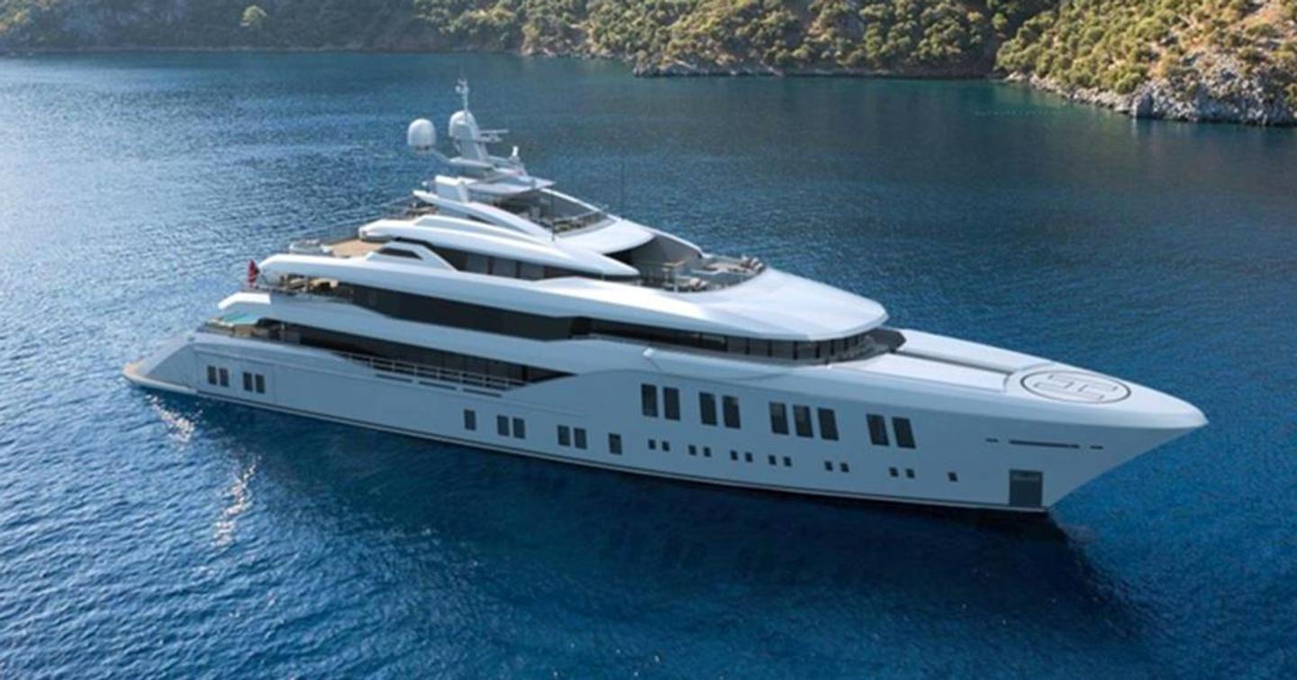 Rendering of Bilgin 243 superyacht 