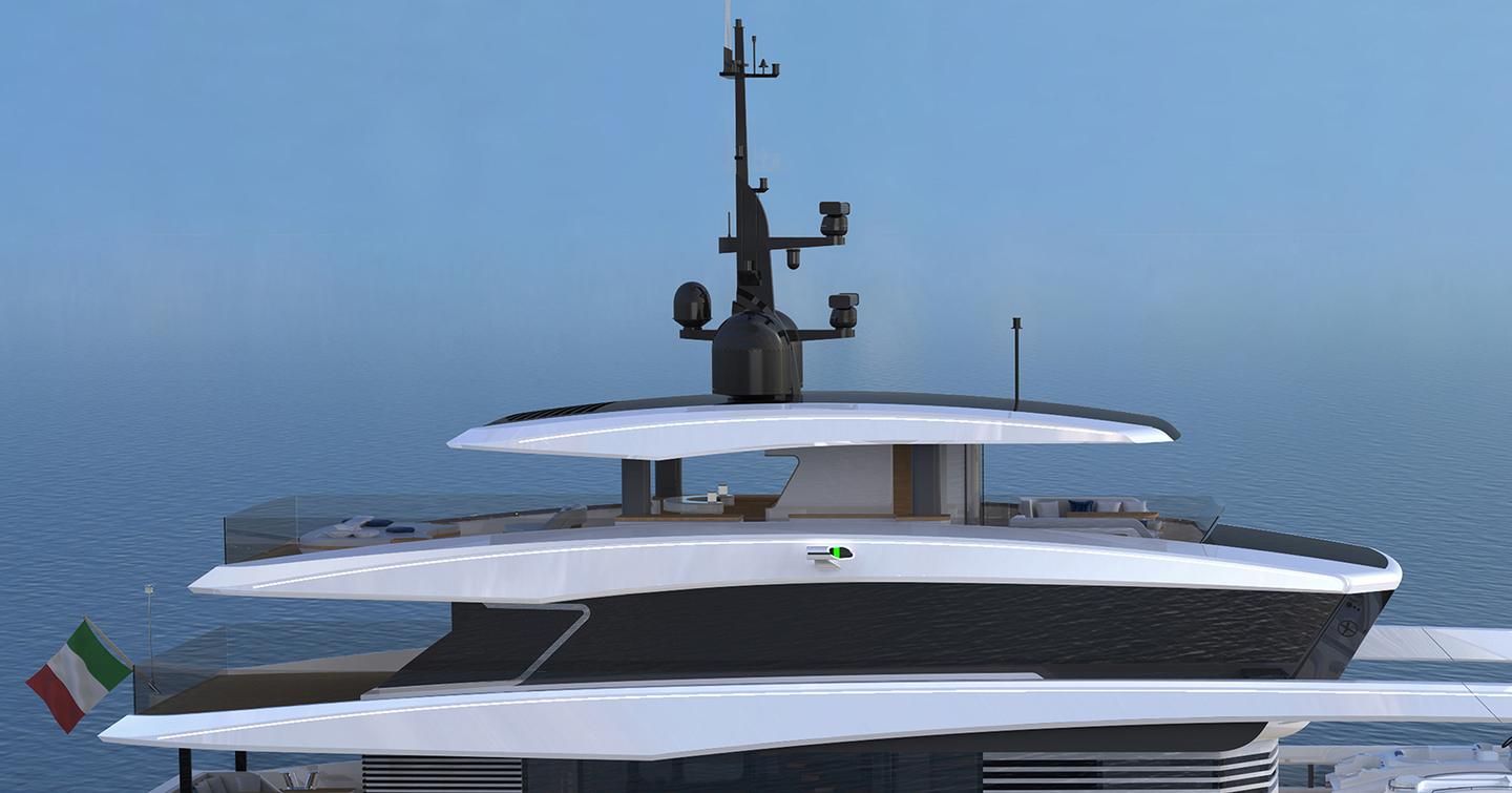  Amer explorer yacht Even Further flybridge close up 