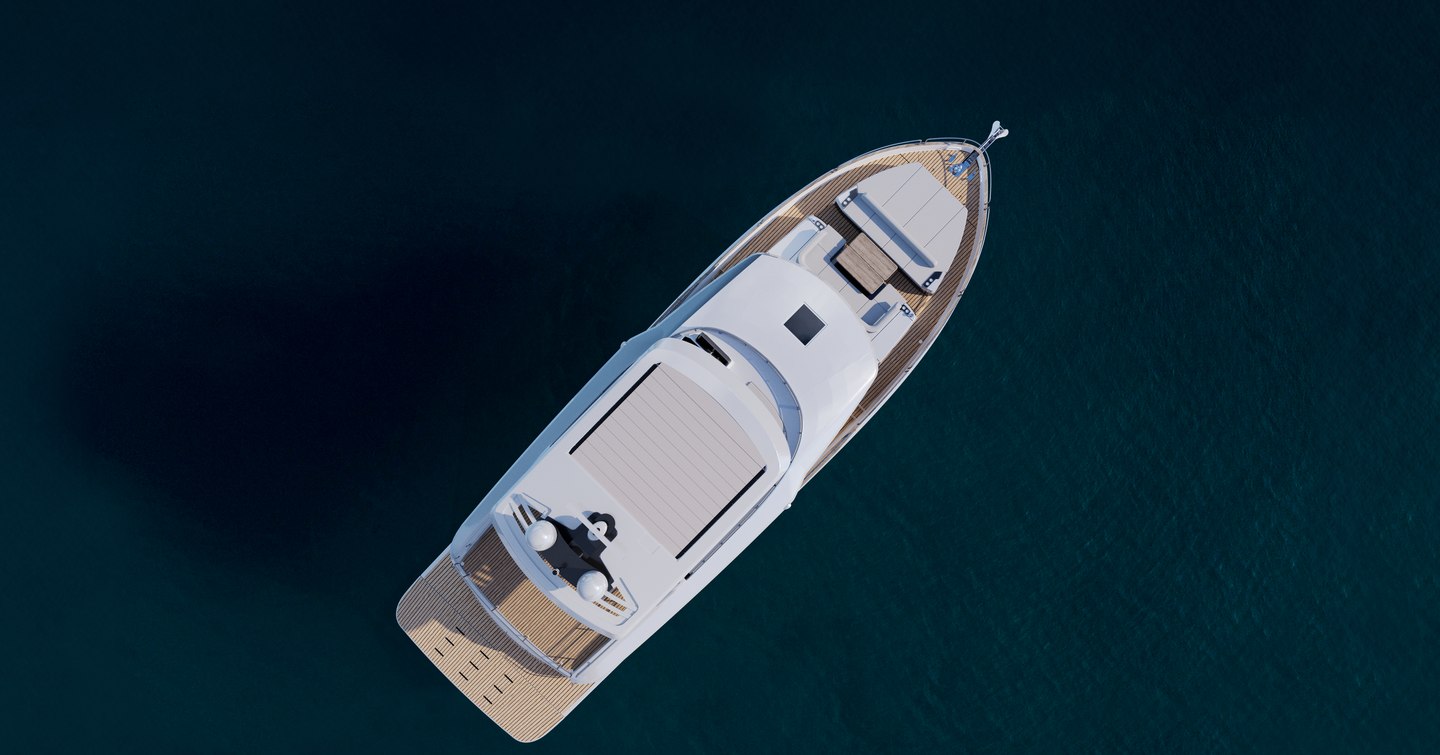 Hero shot of the Sirena 60 on water