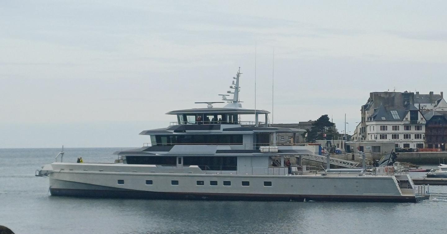 JFA Explorer Yacht Canoa docked in harbour 