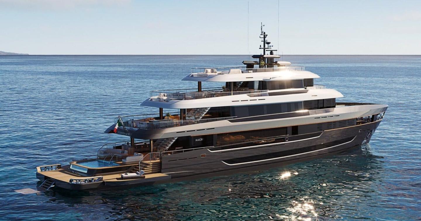 Rendering of Maiora Supernova 50 superyacht