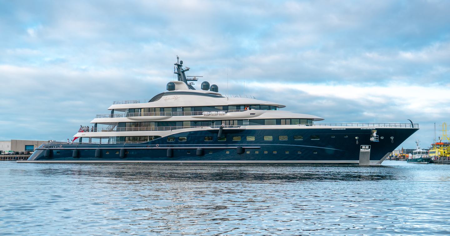 Here Comes the Sun superyacht on water after refit