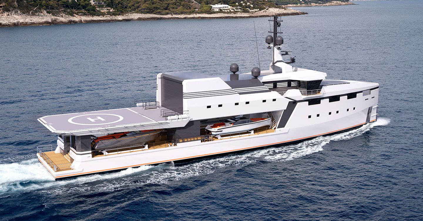 Damen Yachting YS 65 support vessel under way 