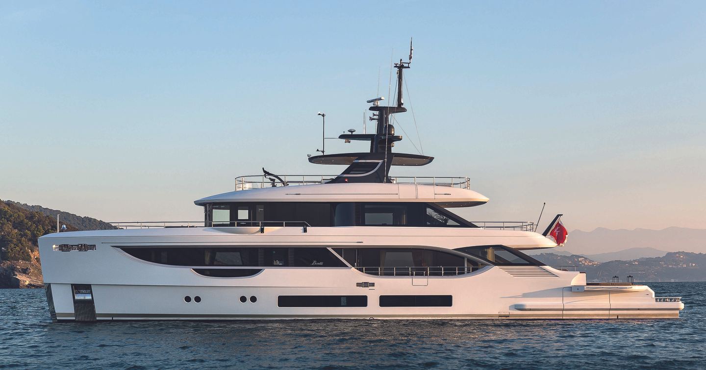 Benetti Oasis 34M superyacht at anchor