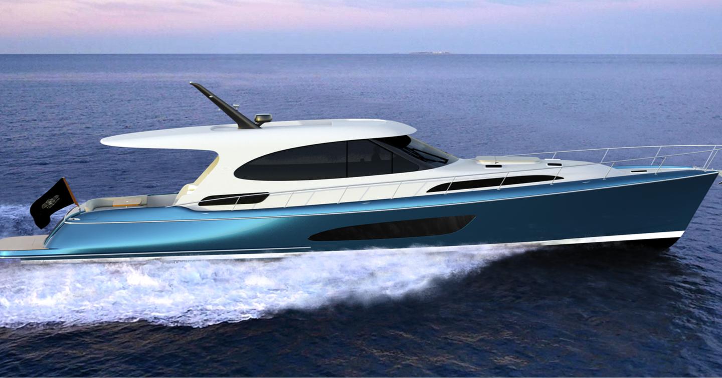 Palm Beach GT70 RS boat under way