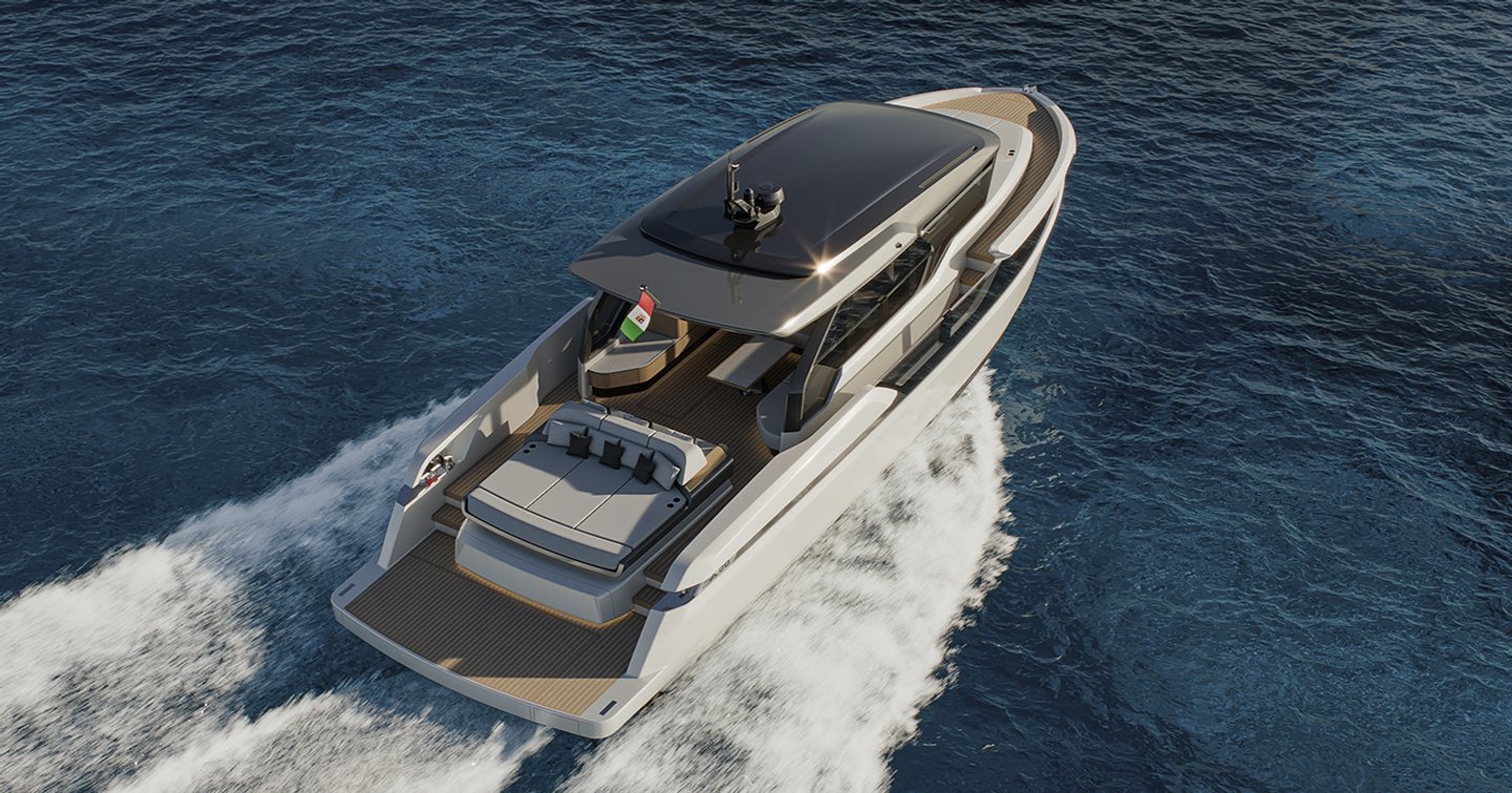 Extra yachts X56 motor yacht under way