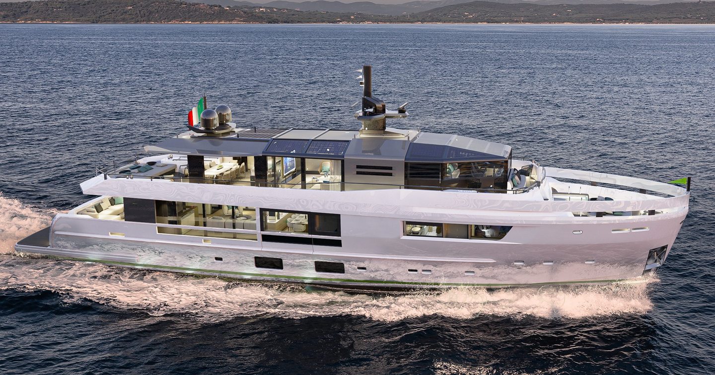 Arcadia A115 superyacht under way 