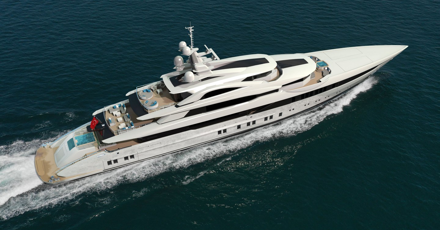 Superyacht Al Reem under way