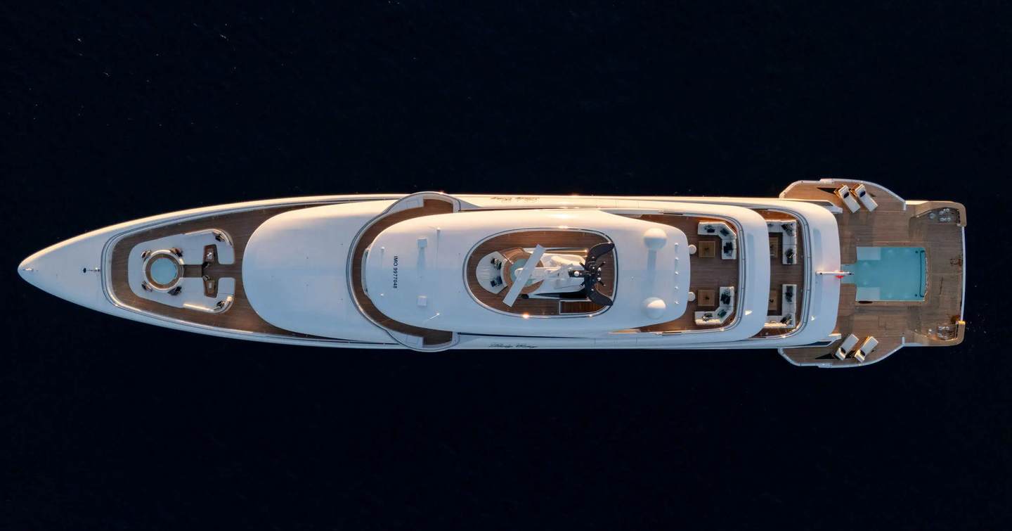 Lady Estey at anchor ariel view 