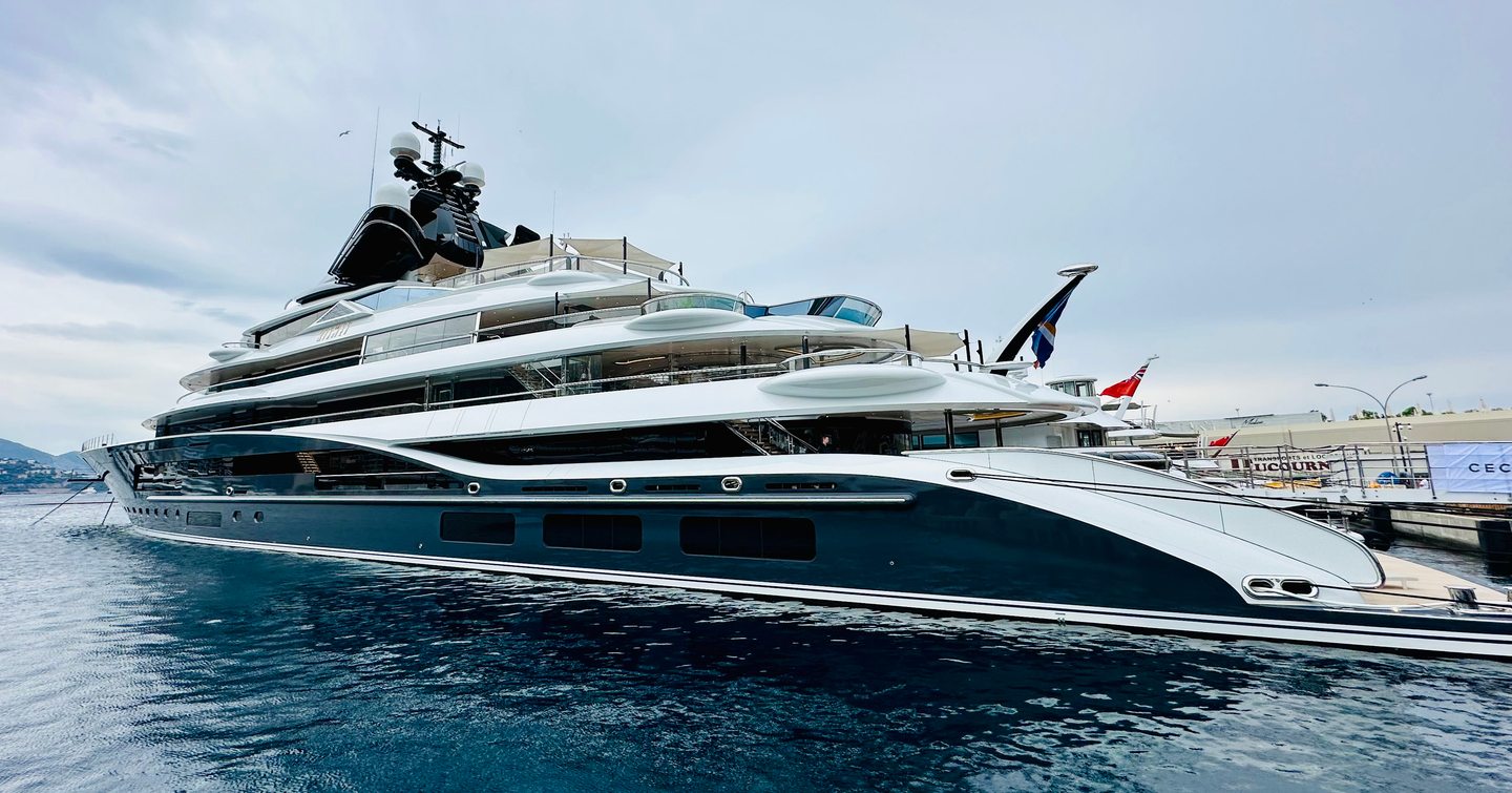 Lurssen superyacht KISMET at berth in Port Hercule, Monaco