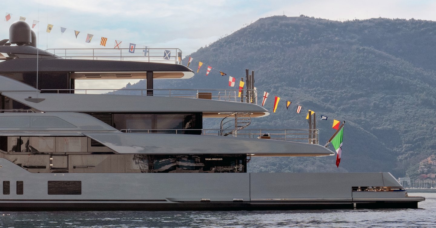 Second Sanlorenzo 50Steel superyacht aft decks 