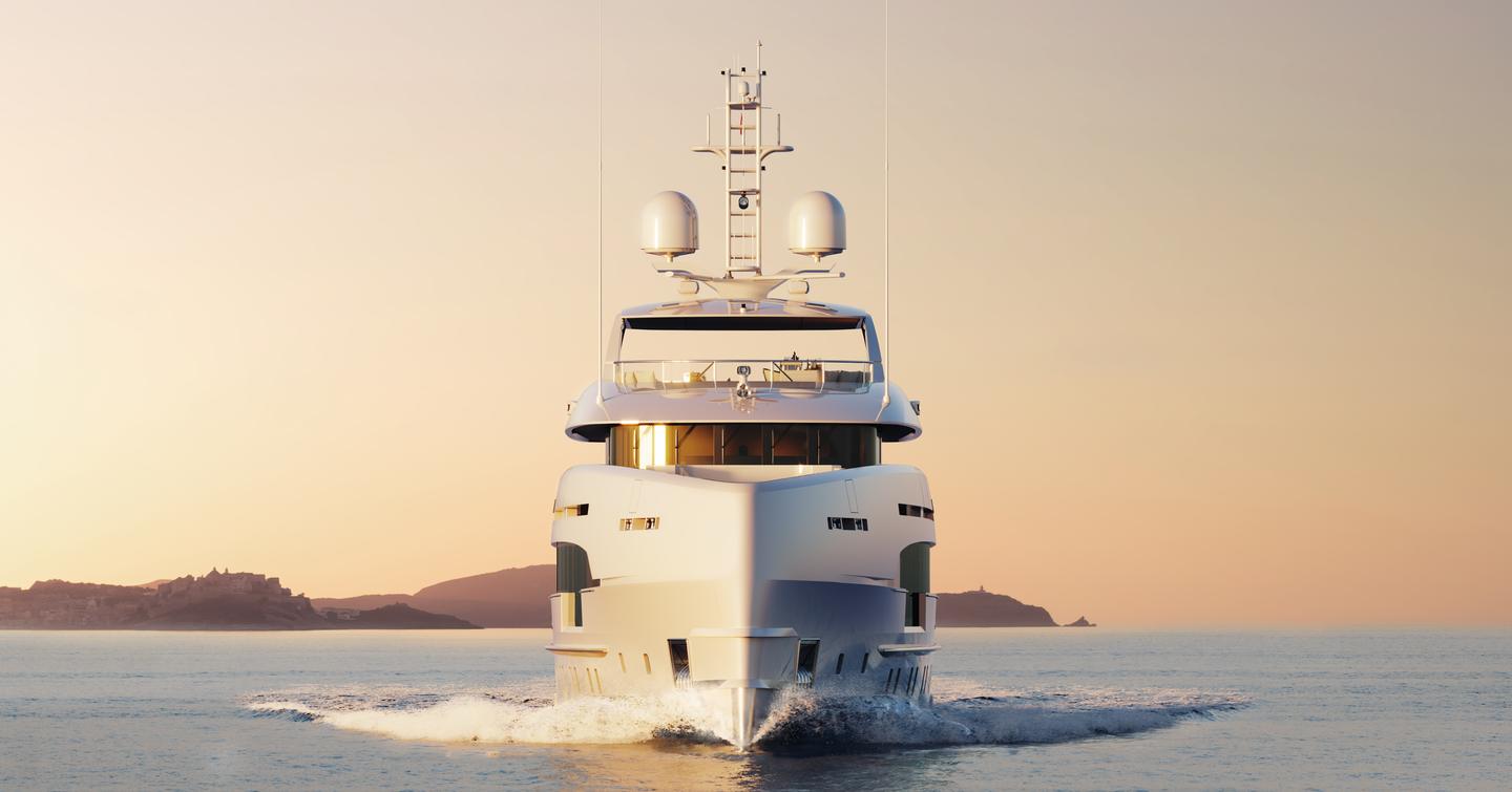 Rendering of Superyacht Project Orion running