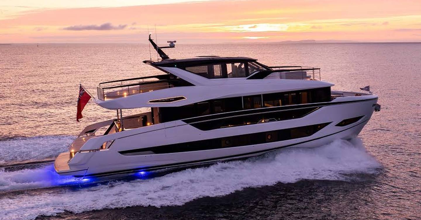 Sunseeker Ocean 156 motor yacht under way