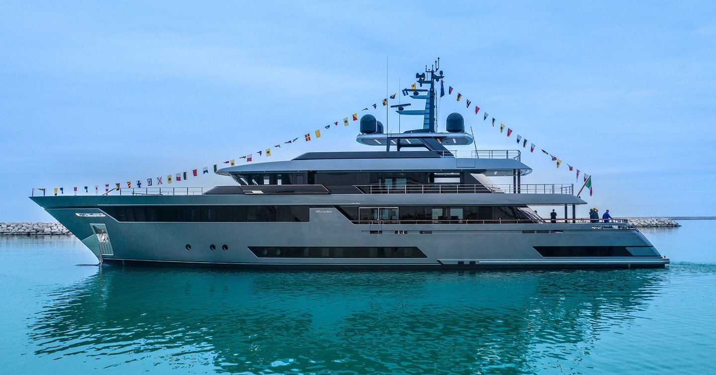 Superyacht FIFTY on water