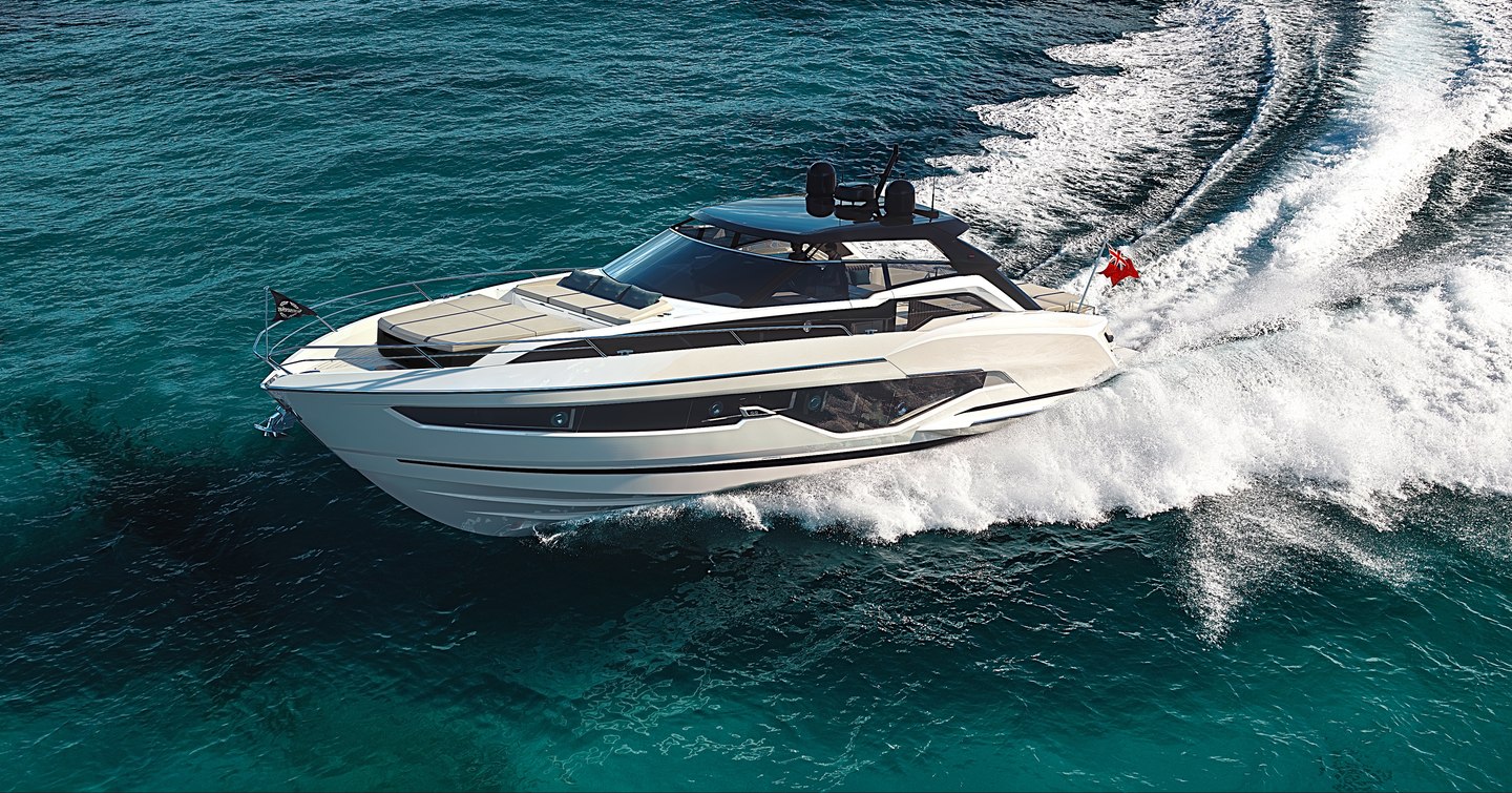 Sunseeker Superhawk 55 underway at sea