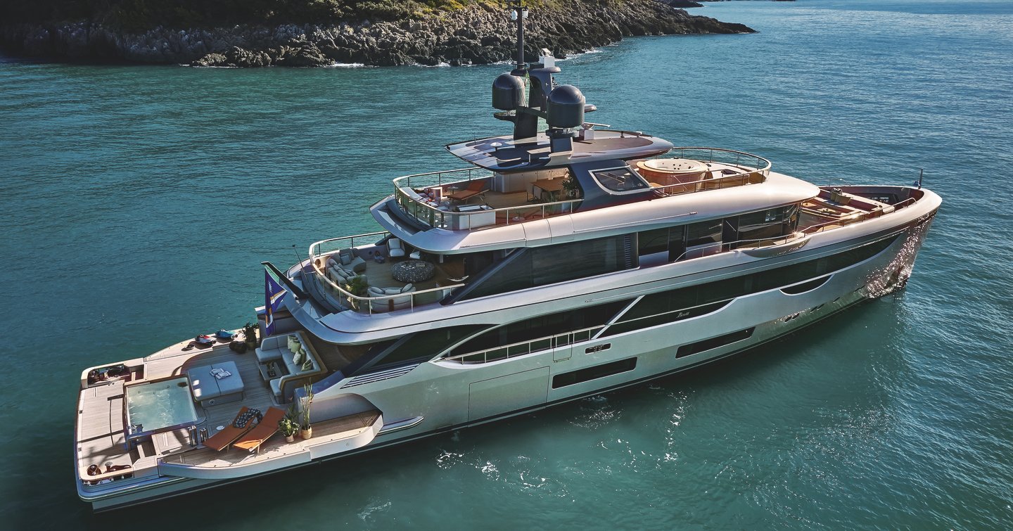 Benetti Oasis 40M superyacht at anchor